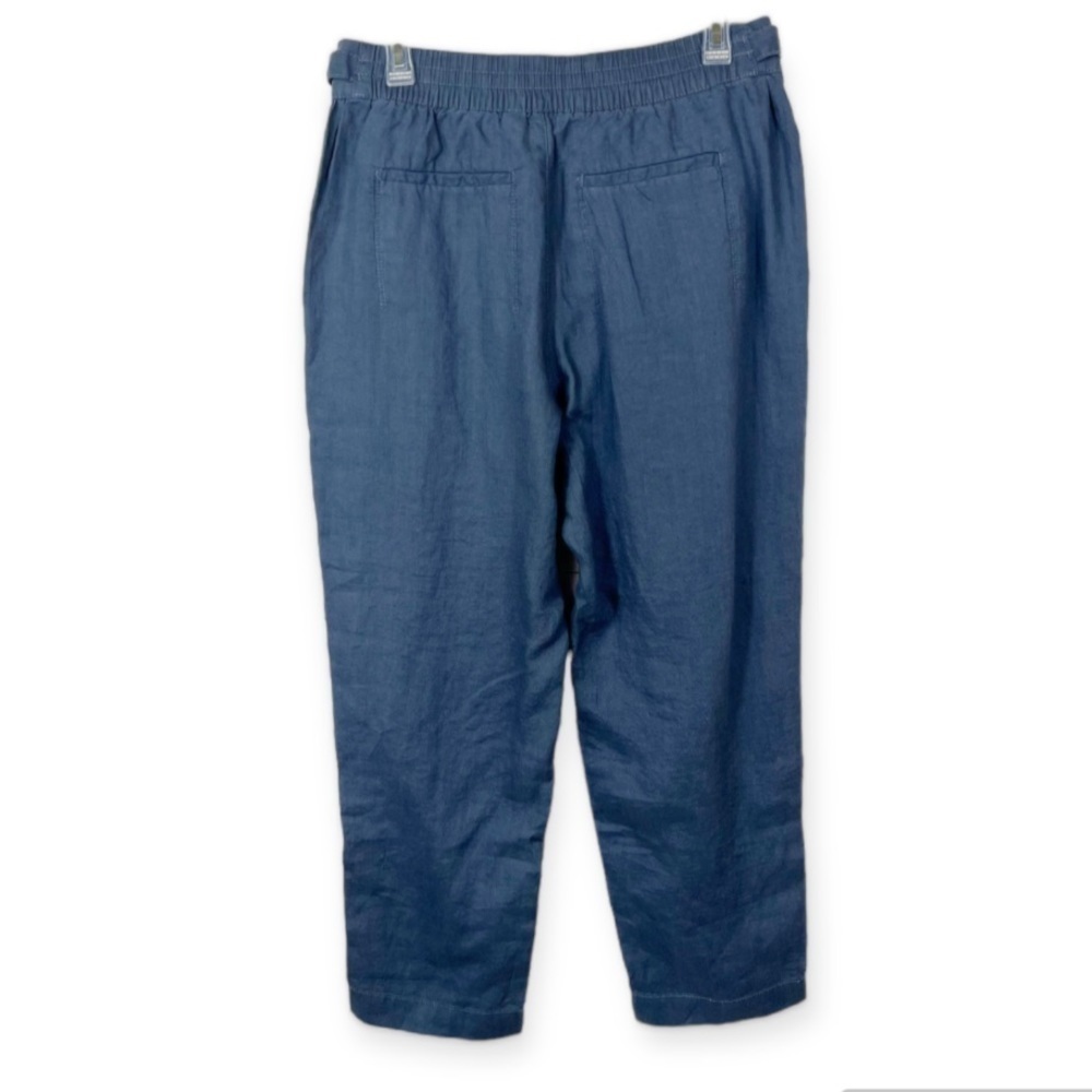 Athleta Voyager Linen Pant 10 Granite Blue - Picture 7 of 9